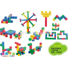 JQ1055 Niños preescolares de plástico cuadrados de construcción educativa Bloques Puzzle